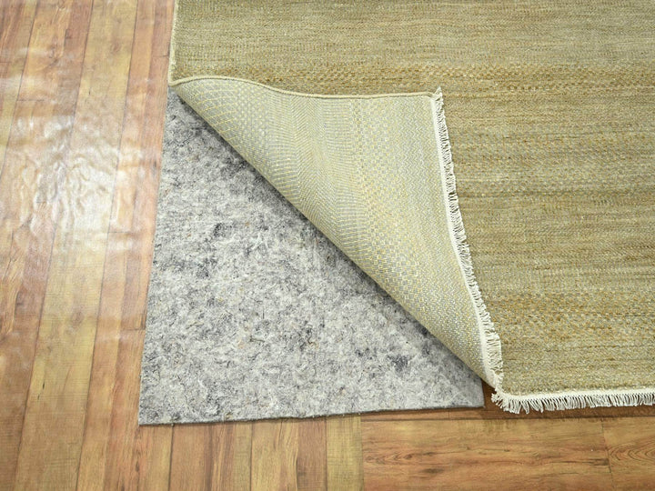 10'0" x 14'0" New Hand Knotted Brown Wool & Silk Rectangle Oriental Rug - MOA10276332