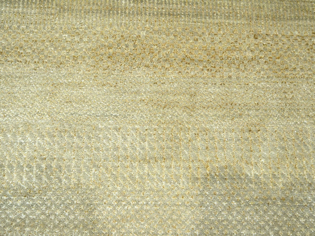 10'0" x 14'0" New Hand Knotted Brown Wool & Silk Rectangle Oriental Rug - MOA10276332