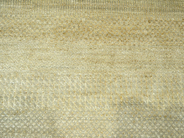 10'0" x 14'0" New Hand Knotted Brown Wool & Silk Rectangle Oriental Rug - MOA10276332