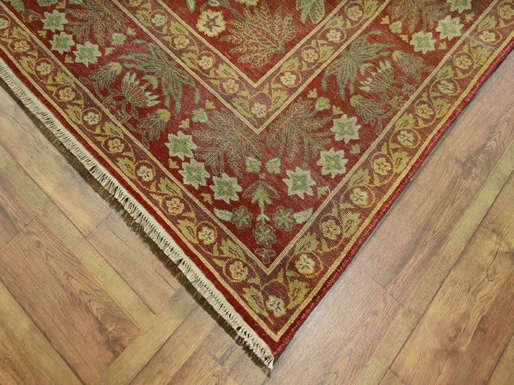 8'0" x 10'2" New Hand Knotted Red Wool Rectangle Oriental Rug - MOA10276346