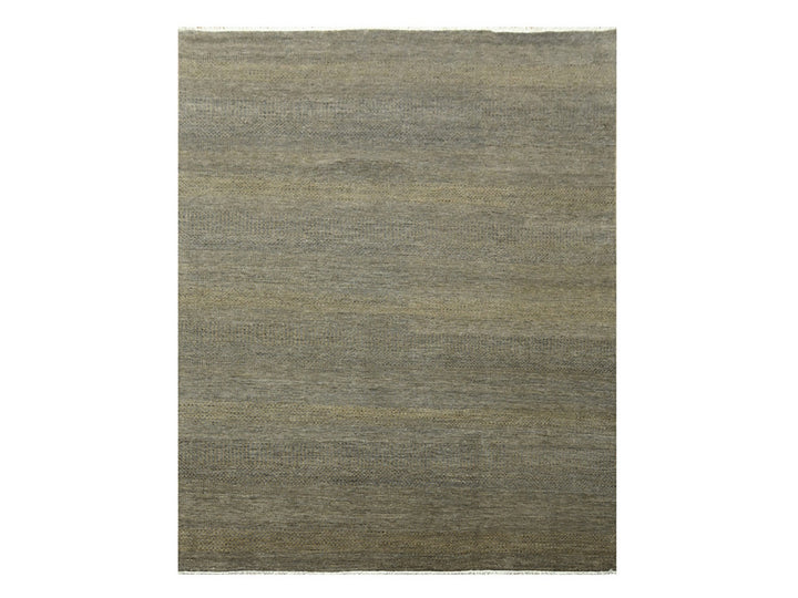 7'10" x 10'0" New Hand Knotted Brown Wool & Silk Rectangle Oriental Rug - MOA10276347