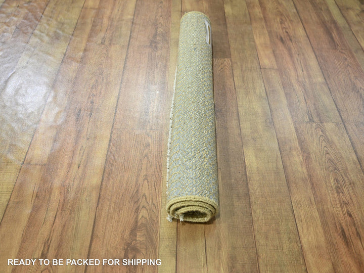 2'0" x 2'0" New Hand Knotted Brown Wool & Silk Square Oriental Rug - MOA10276353
