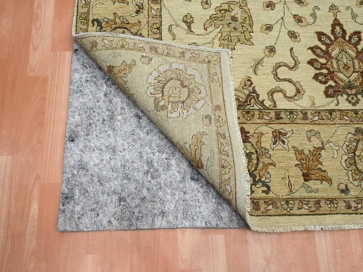 6'5" x 8'1" New Hand Knotted Ivory Wool Rectangle Oriental Rug - MOA10276367