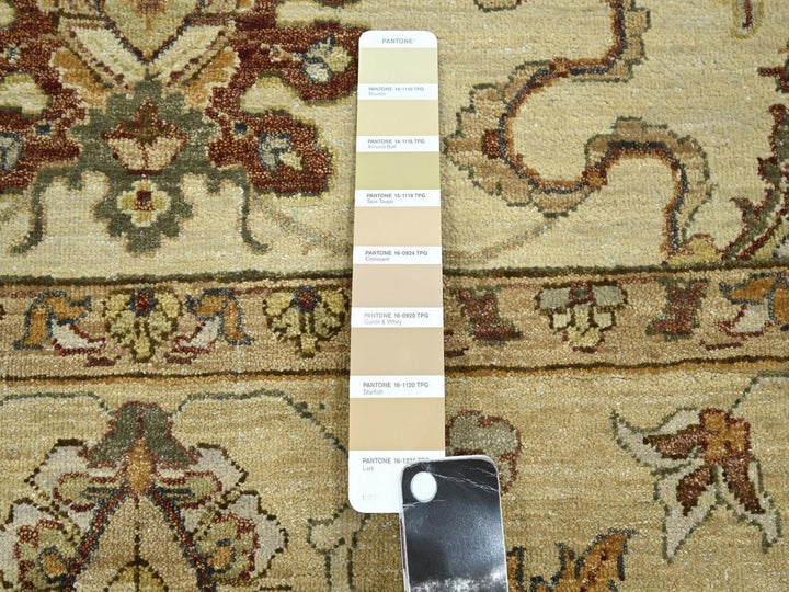 6'5" x 8'1" New Hand Knotted Ivory Wool Rectangle Oriental Rug - MOA10276367