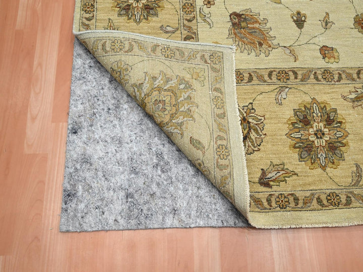 7'11" x 10'0" New Hand Knotted Ivory Wool Rectangle Oriental Rug - MOA10276373