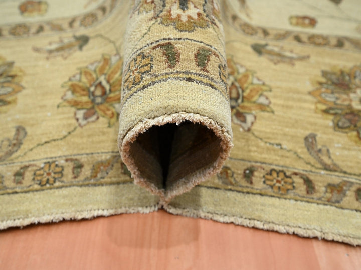 7'11" x 10'0" New Hand Knotted Ivory Wool Rectangle Oriental Rug - MOA10276373
