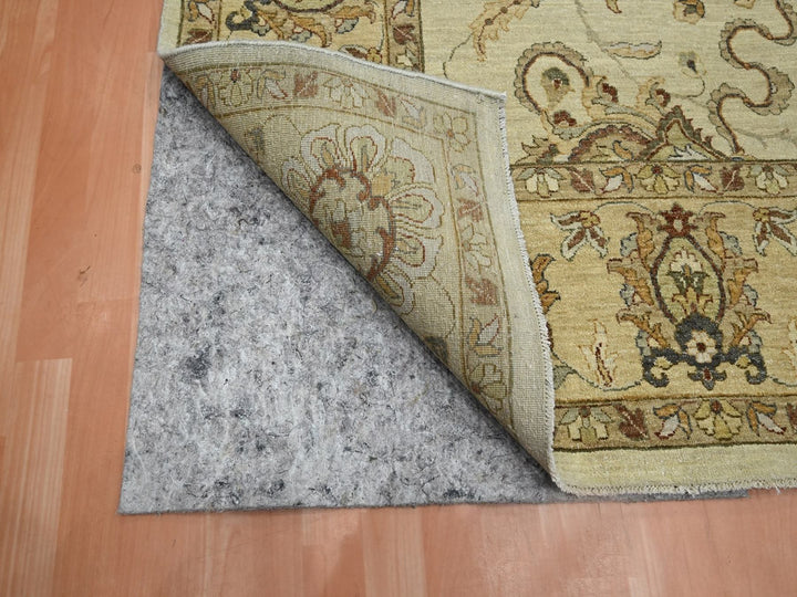 7'11" x 10'0" New Hand Knotted Ivory Wool Rectangle Oriental Rug - MOA10276375