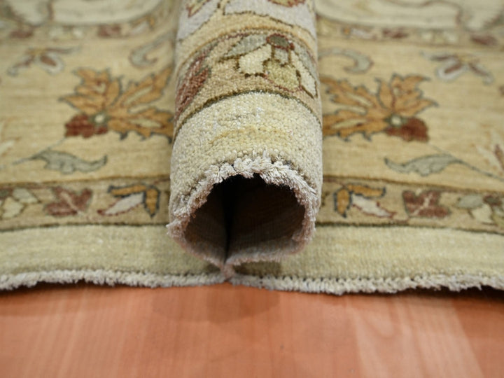 7'11" x 10'0" New Hand Knotted Ivory Wool Rectangle Oriental Rug - MOA10276375