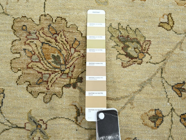 7'11" x 10'0" New Hand Knotted Ivory Wool Rectangle Oriental Rug - MOA10276375