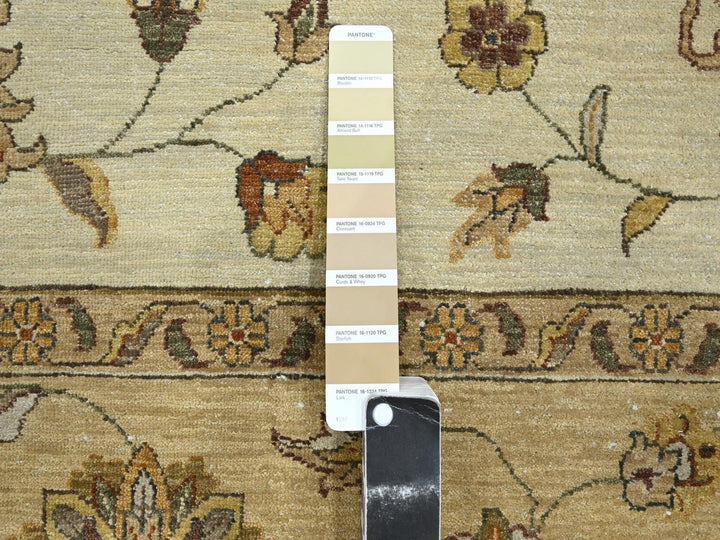 7'11" x 10'0" New Hand Knotted Ivory Wool Rectangle Oriental Rug - MOA10276377