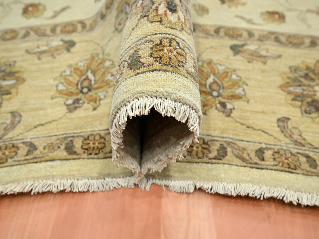 8'3" x 11'6" New Hand Knotted Ivory Wool Rectangle Oriental Rug - MOA10276378