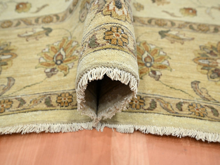 8'3" x 11'6" New Hand Knotted Ivory Wool Rectangle Oriental Rug - MOA10276378