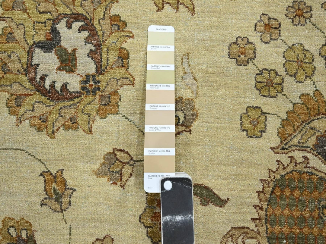 8'3" x 11'6" New Hand Knotted Ivory Wool Rectangle Oriental Rug - MOA10276378