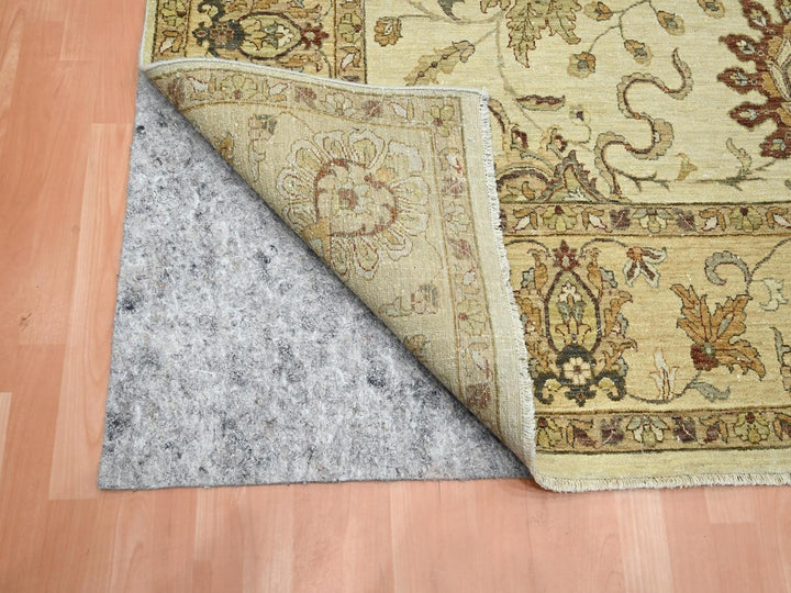 7'11" x 10'0" New Hand Knotted Ivory Wool Rectangle Oriental Rug - MOA10276379