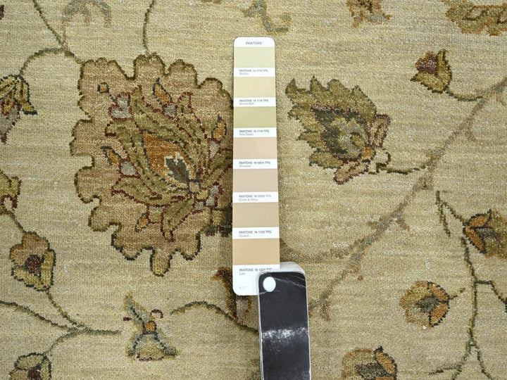 7'11" x 10'0" New Hand Knotted Ivory Wool Rectangle Oriental Rug - MOA10276379