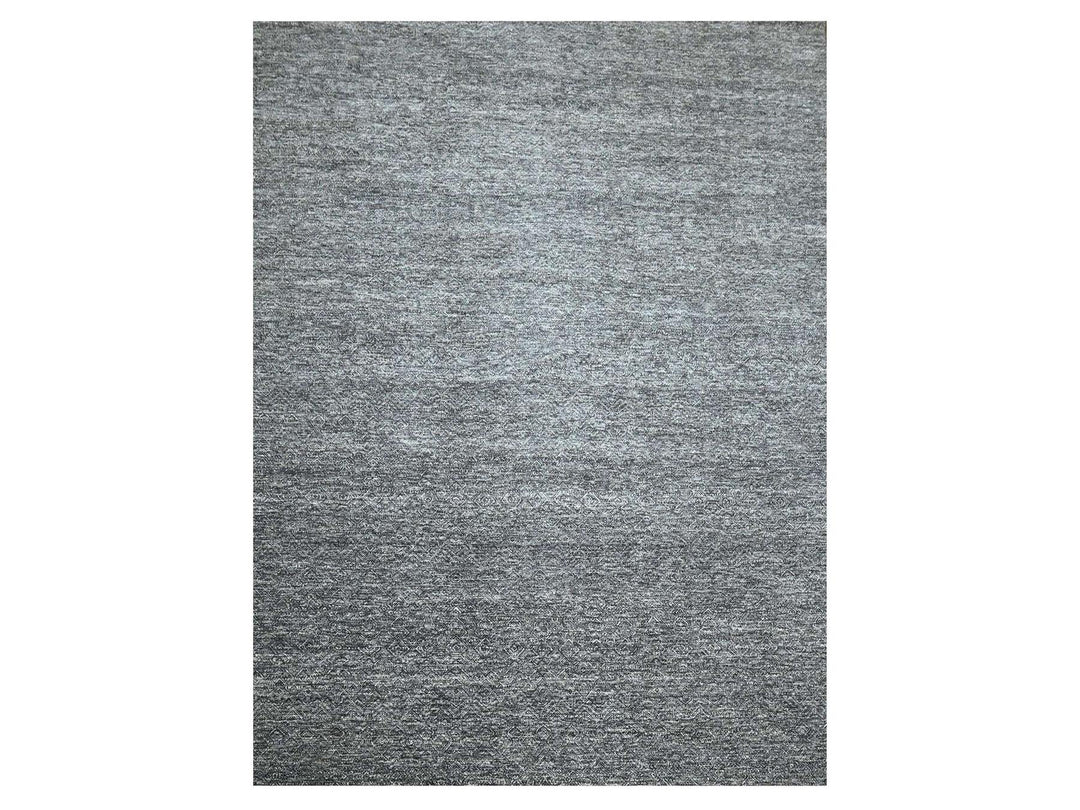 9'0" x 12'2" New Hand Knotted Grey Wool Rectangle Oriental Rug - MOA10276382