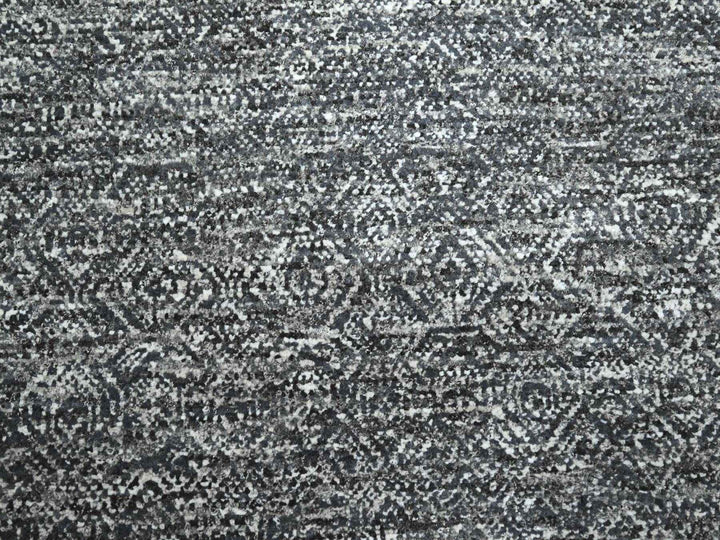9'0" x 12'2" New Hand Knotted Grey Wool Rectangle Oriental Rug - MOA10276382
