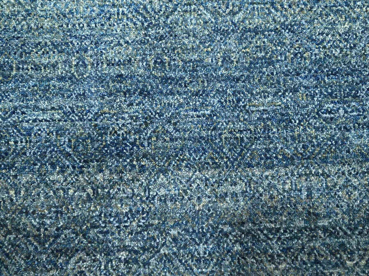 8'11" x 12'1" New Hand Knotted Blue Wool Rectangle Oriental Rug - MOA10276386