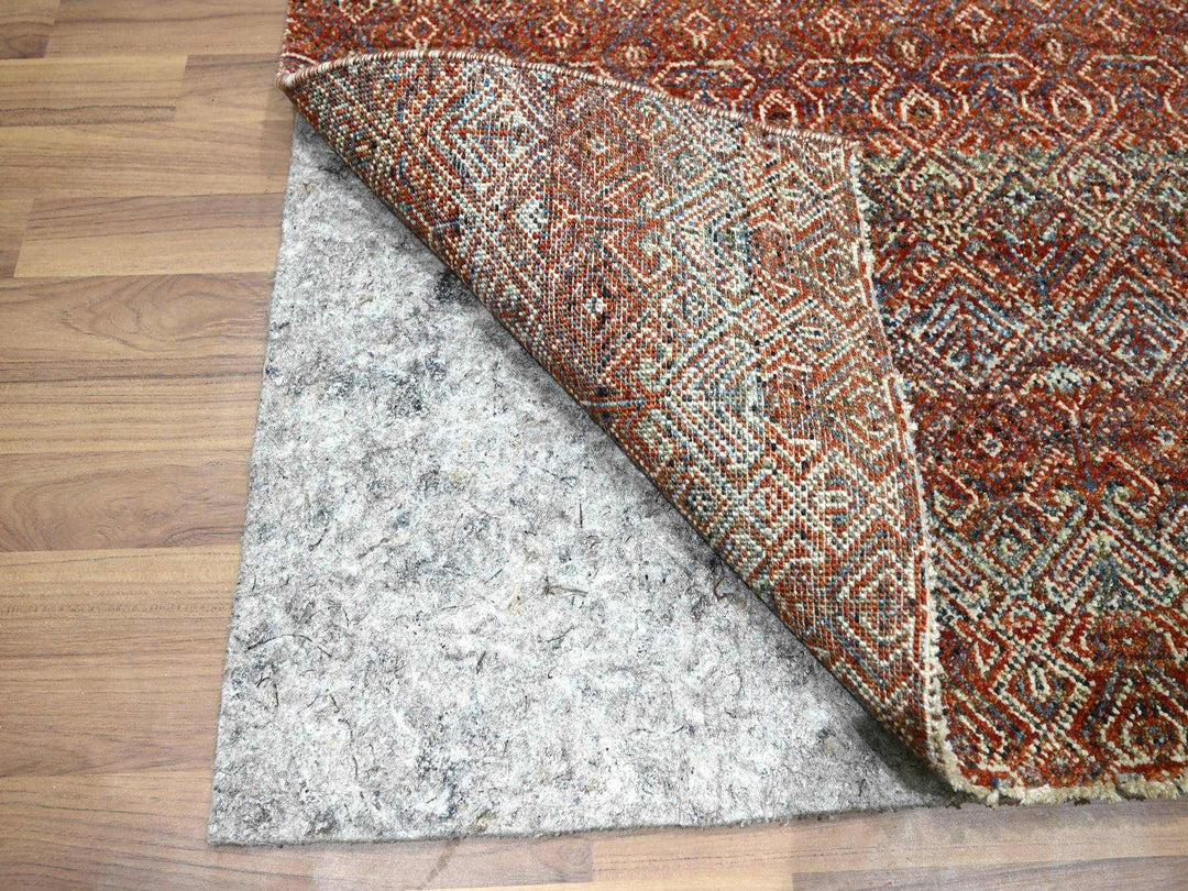 2'7" x 10'2" New Hand Knotted Red Wool Runner Oriental Rug - MOA10276396
