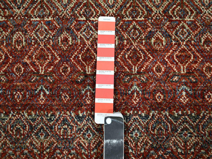 2'7" x 10'2" New Hand Knotted Red Wool Runner Oriental Rug - MOA10276396