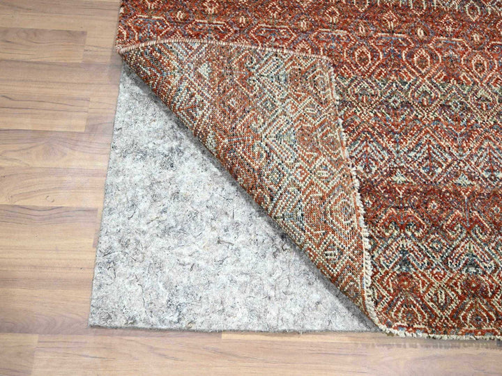2'7" x 10'2" New Hand Knotted Red Wool Runner Oriental Rug - MOA10276397