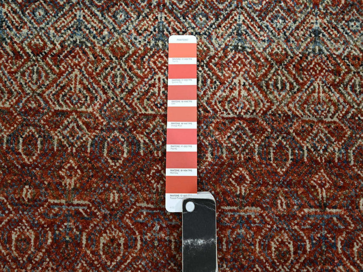 2'7" x 10'2" New Hand Knotted Red Wool Runner Oriental Rug - MOA10276397