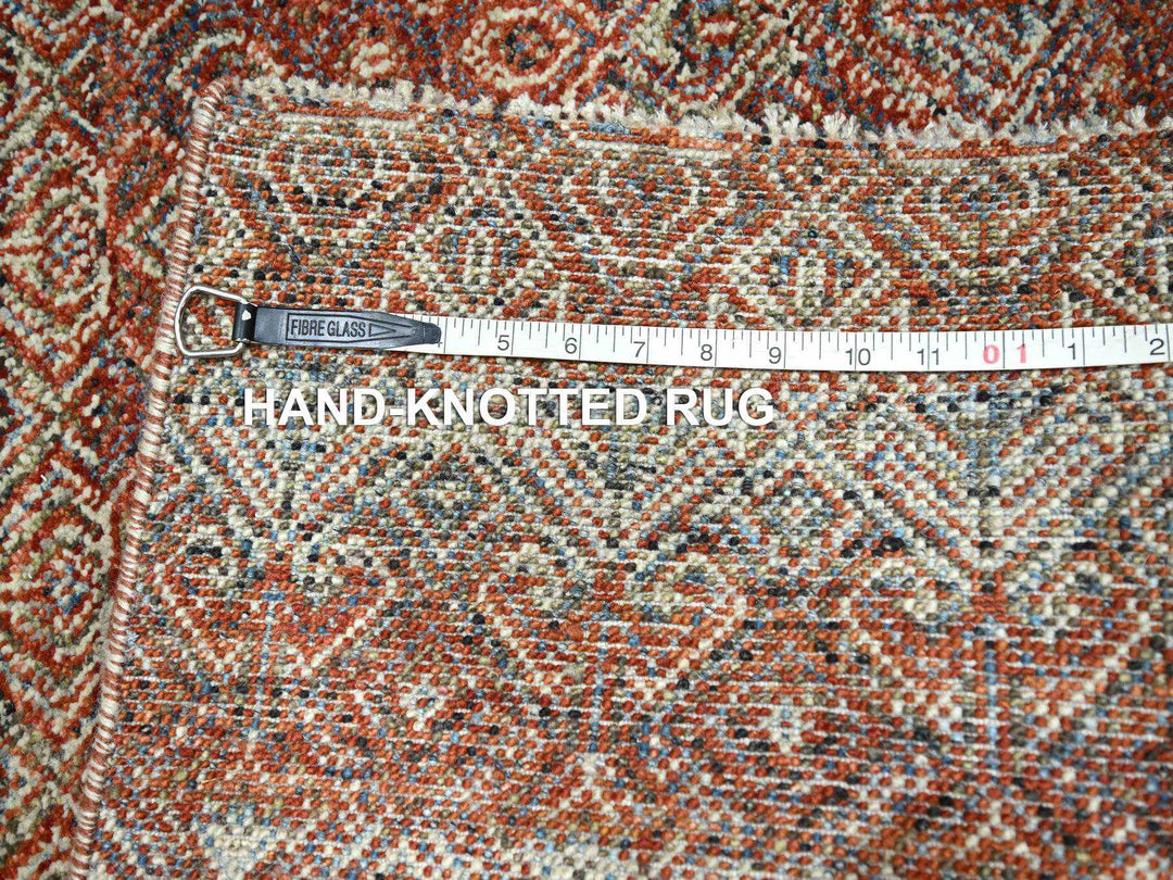 2'7" x 10'2" New Hand Knotted Red Wool Runner Oriental Rug - MOA10276397