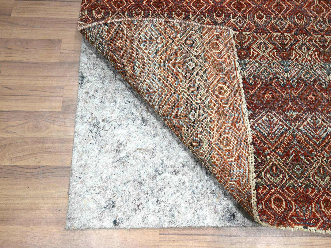 2'7" x 10'2" New Hand Knotted Red Wool Runner Oriental Rug - MOA10276398
