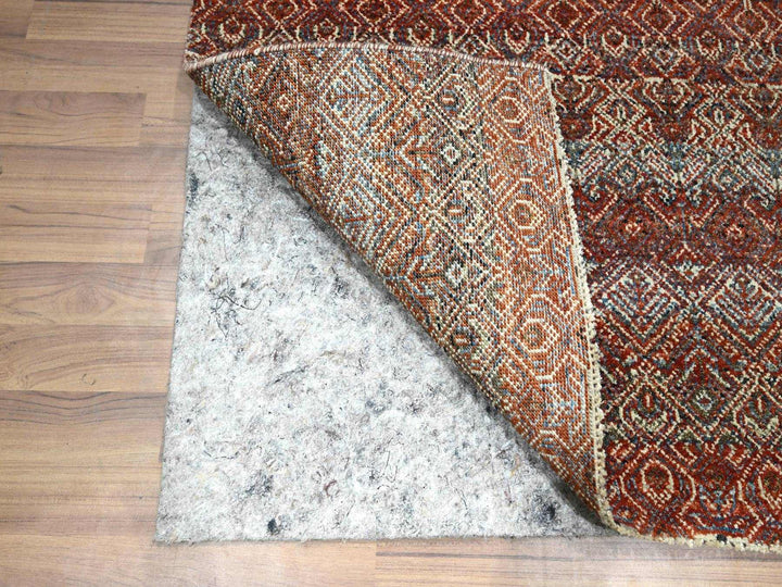 2'7" x 10'2" New Hand Knotted Red Wool Runner Oriental Rug - MOA10276398