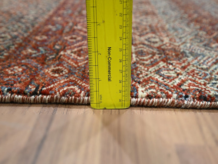 2'7" x 10'2" New Hand Knotted Red Wool Runner Oriental Rug - MOA10276398