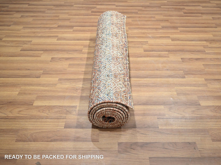 2'7" x 9'11" New Hand Knotted Red Wool Runner Oriental Rug - MOA10276399