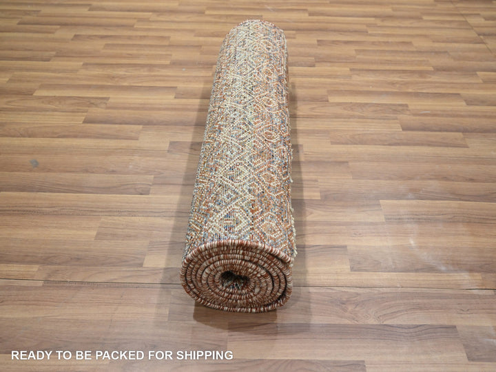 2'6" x 10'2" New Hand Knotted Red Wool Runner Oriental Rug - MOA10276400