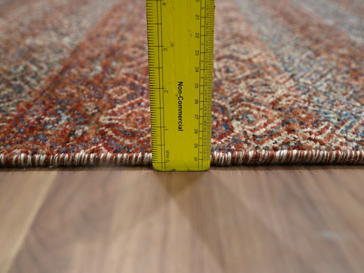 2'6" x 10'2" New Hand Knotted Red Wool Runner Oriental Rug - MOA10276400