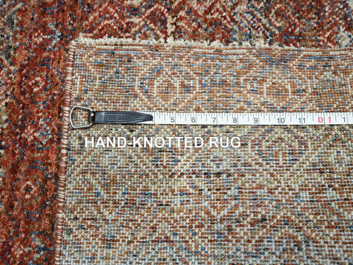 2'6" x 10'2" New Hand Knotted Red Wool Runner Oriental Rug - MOA10276400