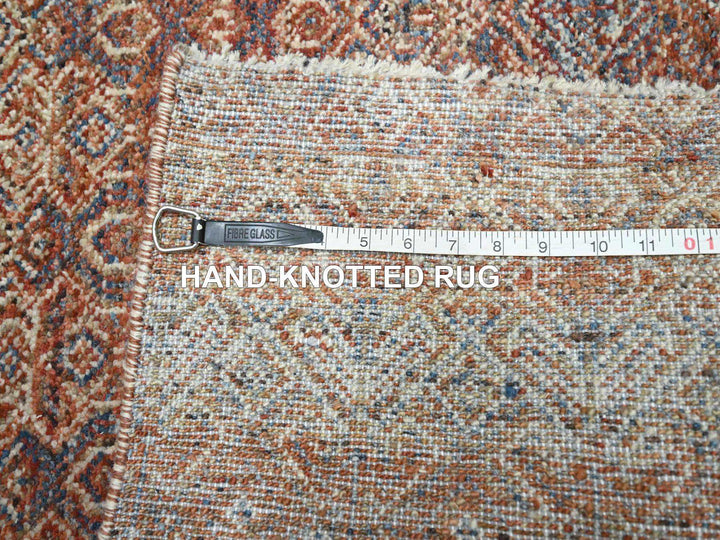 2'6" x 10'2" New Hand Knotted Red Wool Runner Oriental Rug - MOA10276401