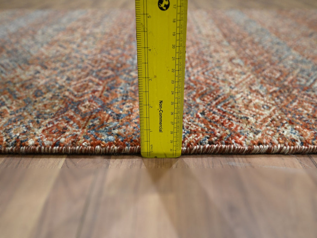 2'7" x 10'0" New Hand Knotted Red Wool Runner Oriental Rug - MOA10276402