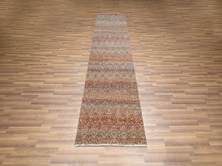 2'7" x 9'11" New Hand Knotted Red Wool Runner Oriental Rug - MOA10276404