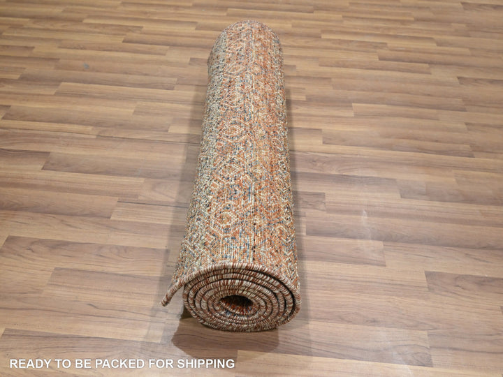 2'7" x 9'11" New Hand Knotted Red Wool Runner Oriental Rug - MOA10276404