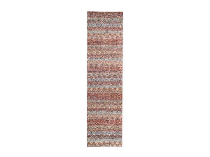 2'7" x 9'11" New Hand Knotted Red Wool Runner Oriental Rug - MOA10276405