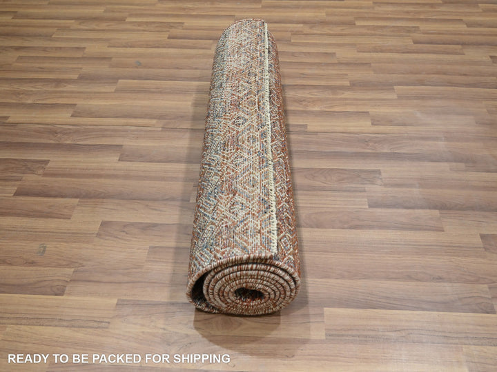 2'7" x 9'11" New Hand Knotted Red Wool Runner Oriental Rug - MOA10276405