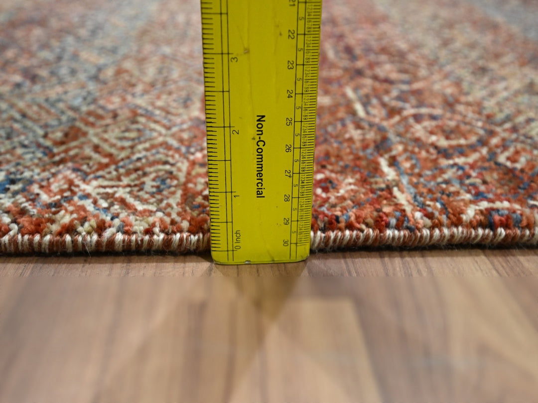 2'7" x 9'11" New Hand Knotted Red Wool Runner Oriental Rug - MOA10276405