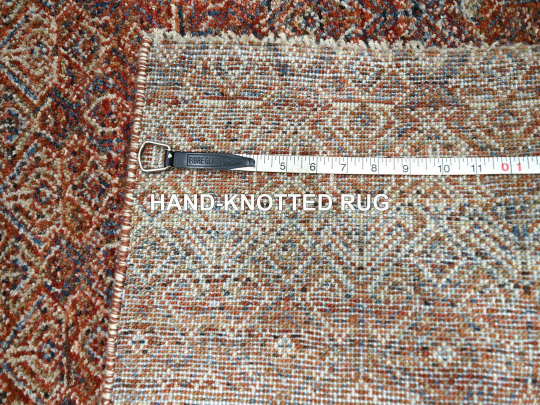 2'6" x 10'2" New Hand Knotted Red Wool Runner Oriental Rug - MOA10276406