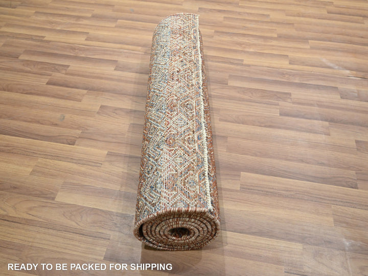 2'7" x 9'11" New Hand Knotted Red Wool Runner Oriental Rug - MOA10276407