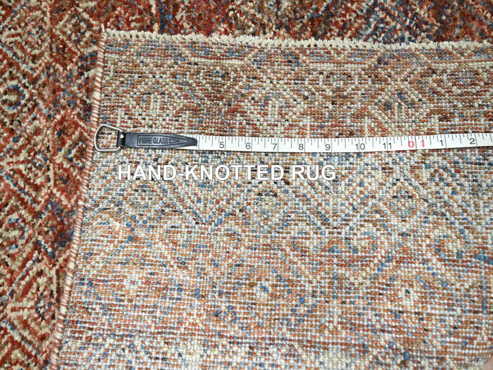 2'7" x 9'11" New Hand Knotted Red Wool Runner Oriental Rug - MOA10276407