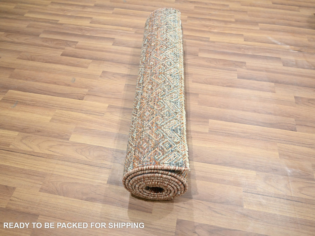 2'7" x 9'11" New Hand Knotted Red Wool Runner Oriental Rug - MOA10276409