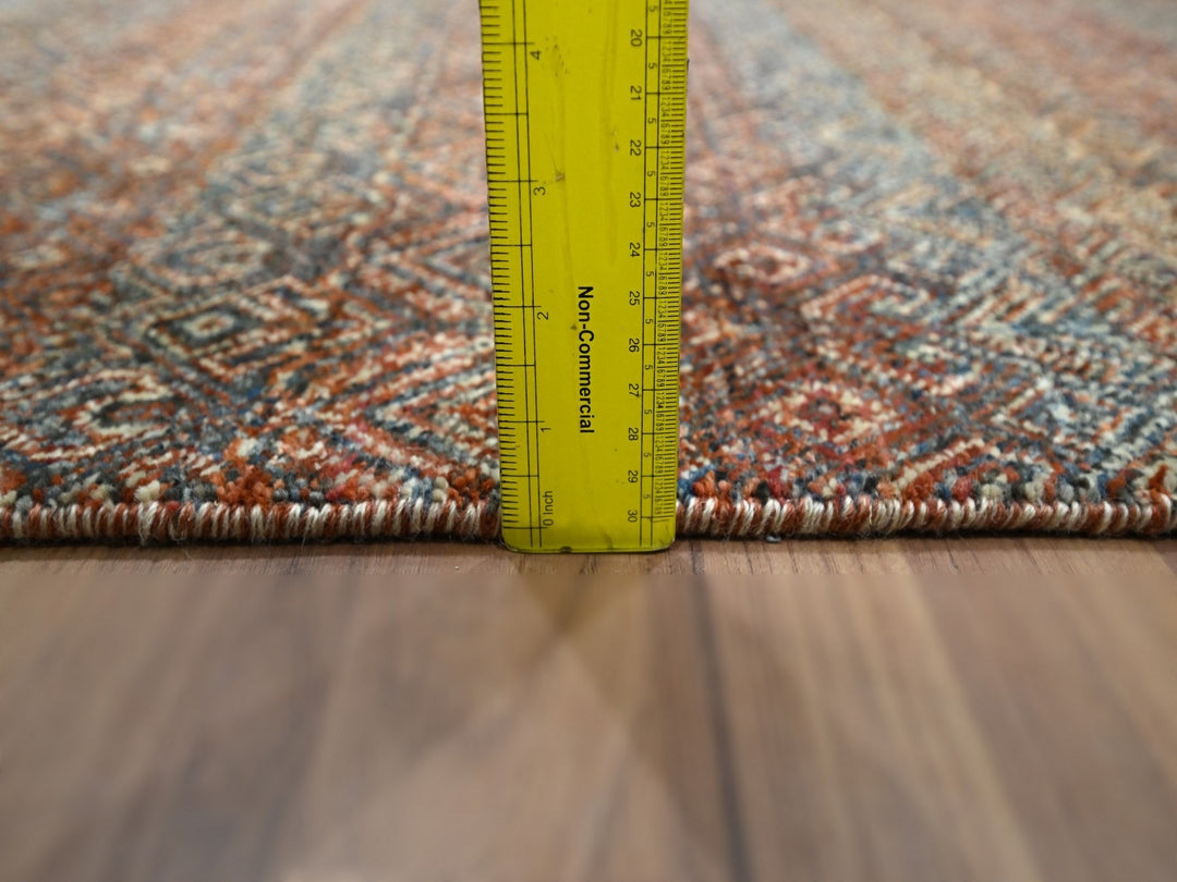 2'7" x 9'11" New Hand Knotted Red Wool Runner Oriental Rug - MOA10276409