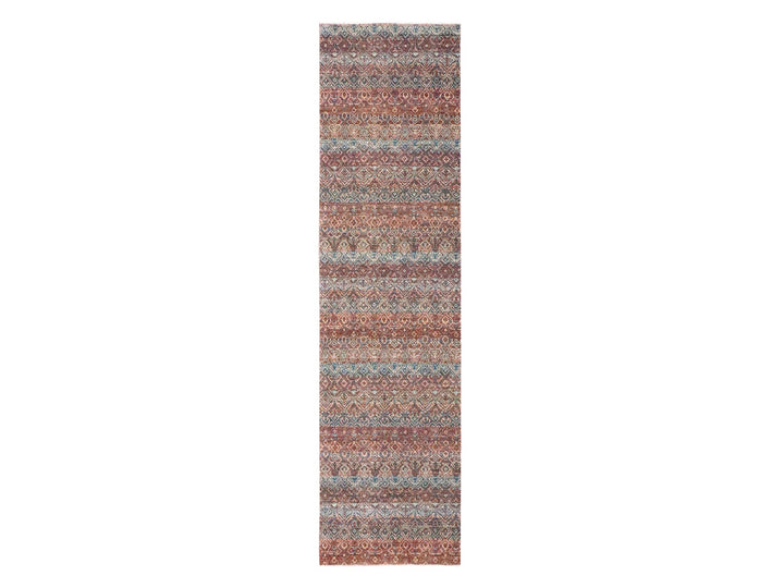 2'7" x 10'0" New Hand Knotted Red Wool Runner Oriental Rug - MOA10276410