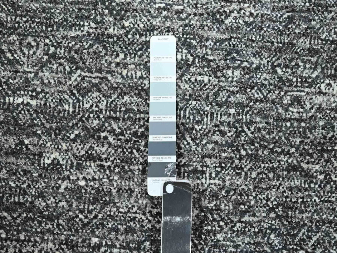 2'7" x 9'10" New Hand Knotted Grey Wool Runner Oriental Rug - MOA10276412