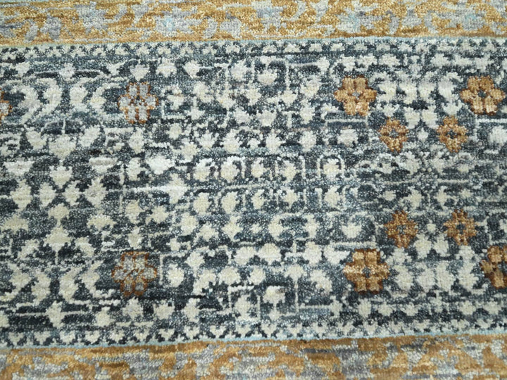 8'3" x 10'1" New Hand Knotted Grey Wool Rectangle Oriental Rug - MOA10276435