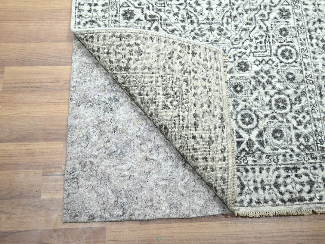 2'8" x 26'0" New Hand Knotted Ivory Wool Runner Oriental Rug - MOA10276438